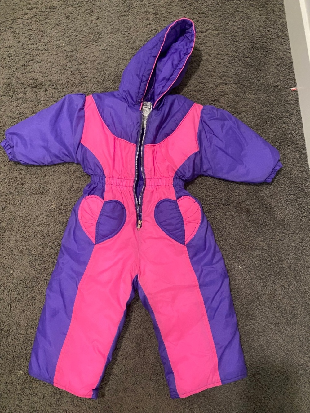 2T vintage 80’s/90’s pink and purple kinds snowsuit